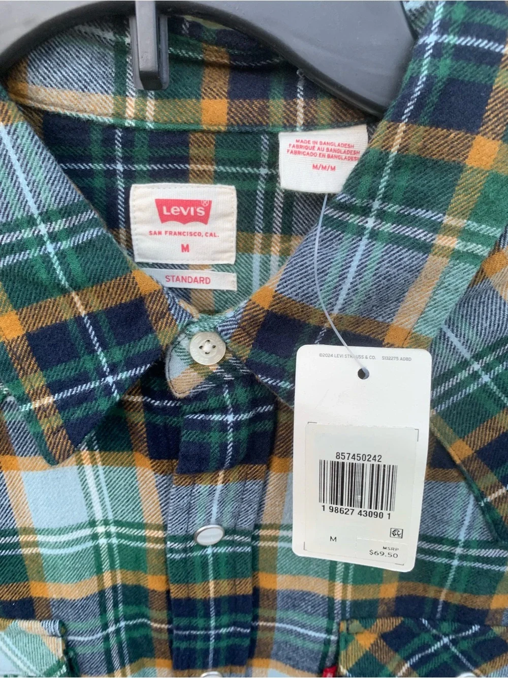 Levis levi plaid